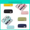 Korean Style Canvas Pencil Bag Multi-functional Stationery Pouch