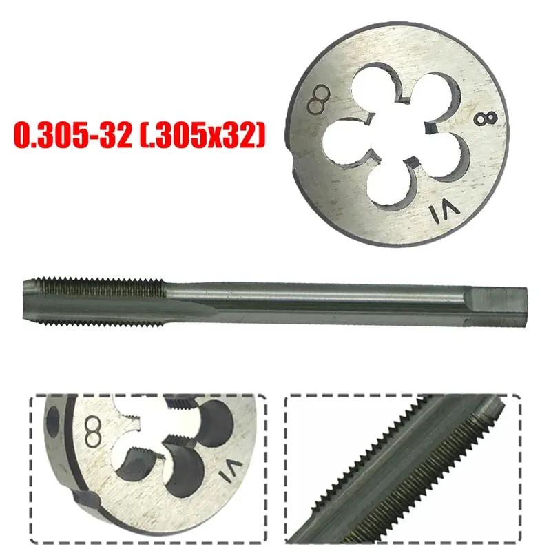 8V1-32 Die 8V1-32 Tap Tools Parts Home Tool Parts 0.305 x32 High Speed Steel Right Hand V-tire Valve Hand Tools