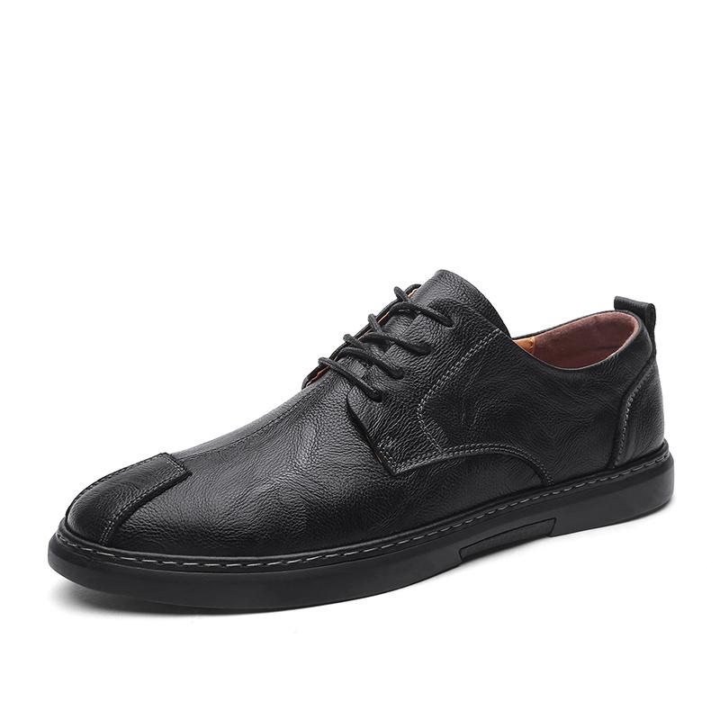 

Новейшая весенняя мужская обувь, повседневные кожаные оксфорды, мужские шнурованные, модные, деловые, для отдыха лоферы, минималистичная обувь в британском стиле для мужчин 40