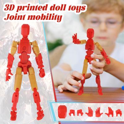 Cross-dressing Doll 13 Joints Movable 3D Printed Doll Toy Dummy Doll DIY Full Body Shrinking