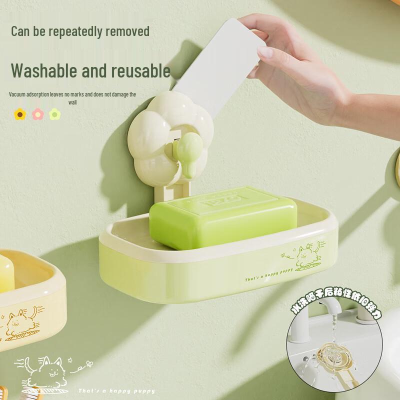 Minimalist Suction Cup Flower Soap Holder