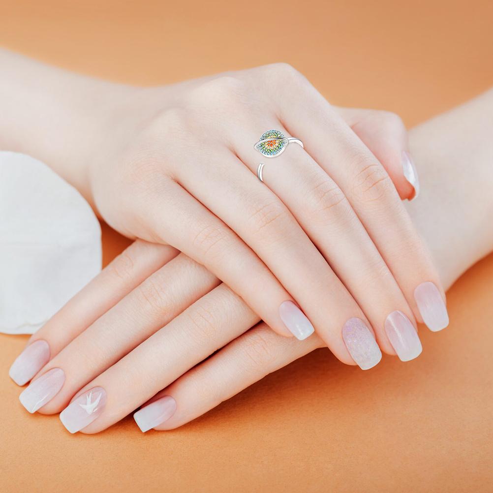 Anxiety Rings for Women Adjustable Open Rotating Rings for Anxiety Flower Rings Stress Relief Stackable Rings