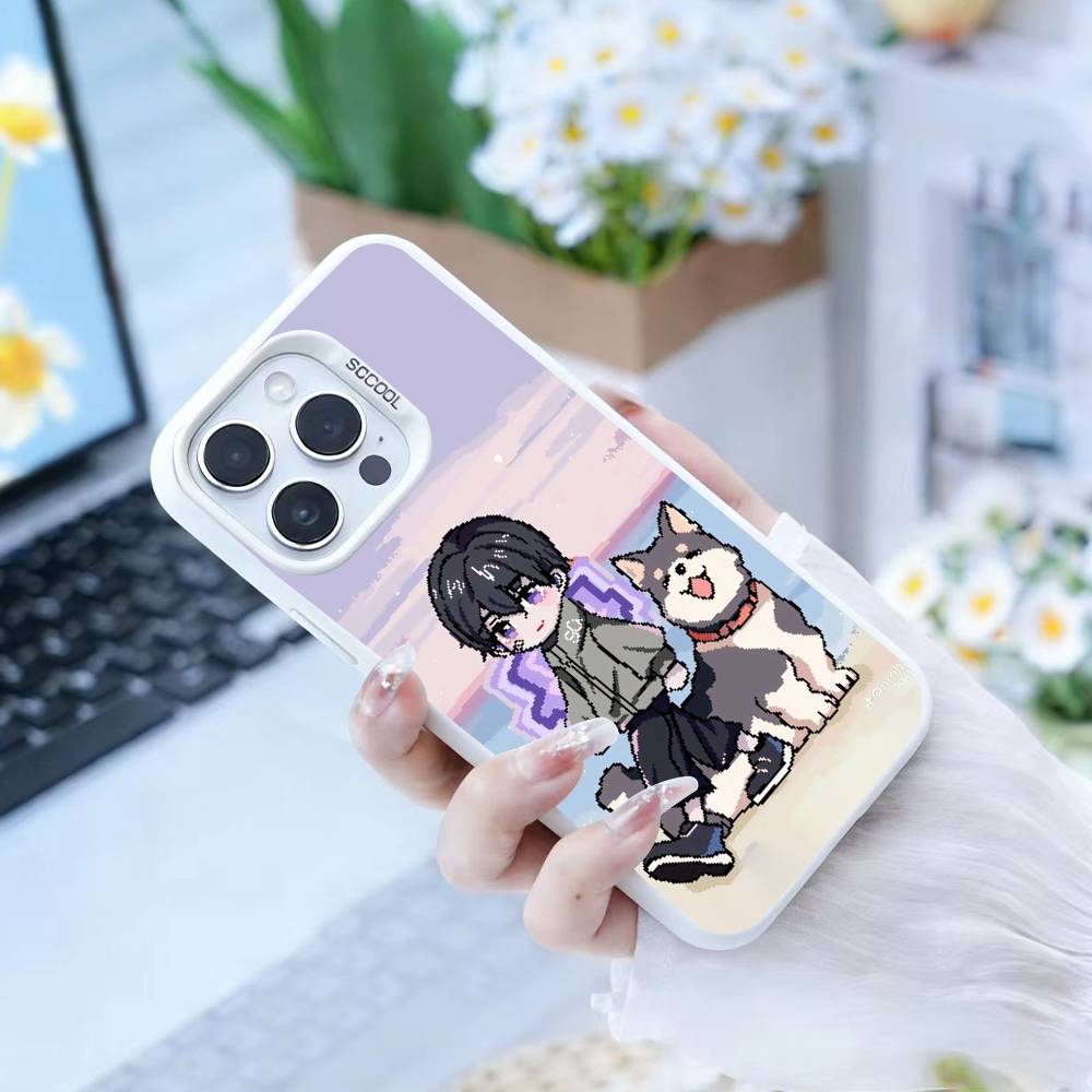 

Cute Trendy Wuxia Phone Case For IPhone 16 17 15 14 12 13 Pro Max white Color Shockproof Cover iPhone17promax