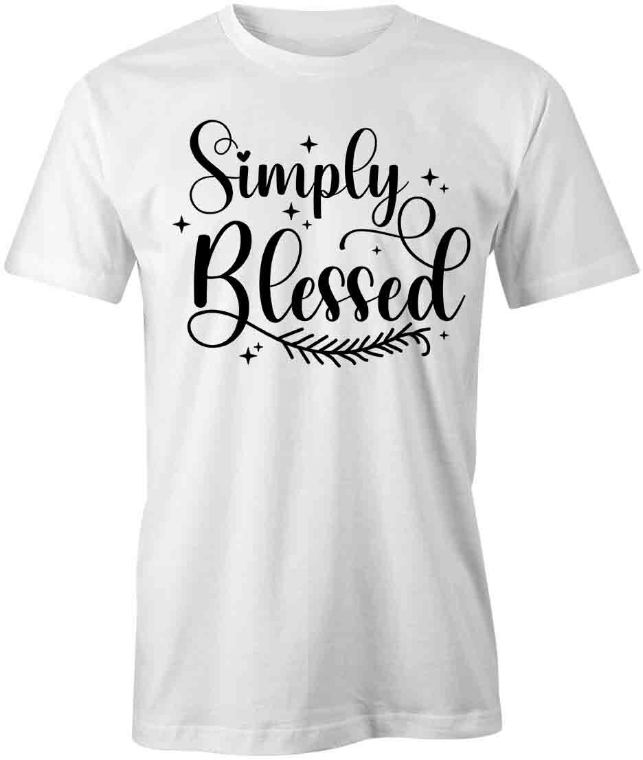SIMPLY BLESSED TShirt Tee Short-Sleeved Cotton CLOTHING S1WSA222 L