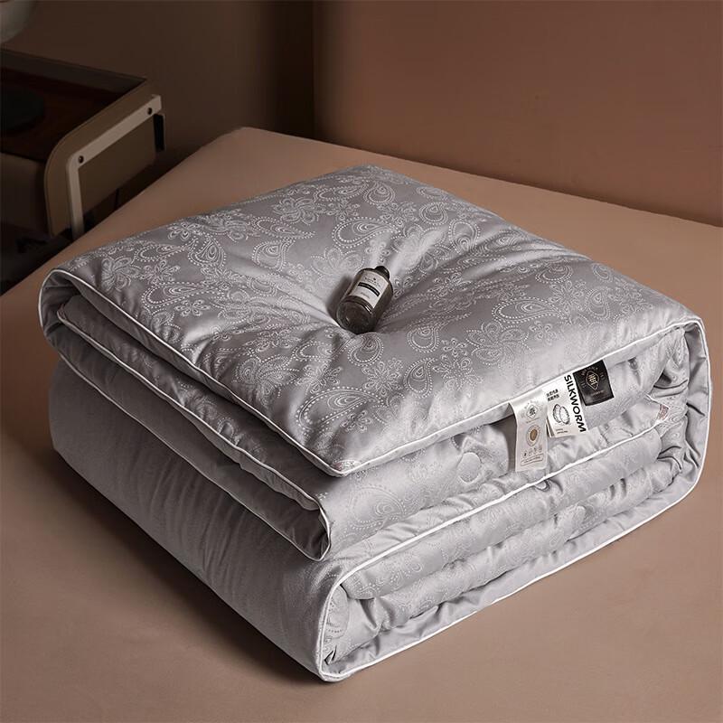Cotton Sateen Jacquard Mulberry Silk Blend Quilt