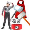Children's Thor Hammer Toy & Cosplay Set: Mask, Cloak, Costume for Halloween
