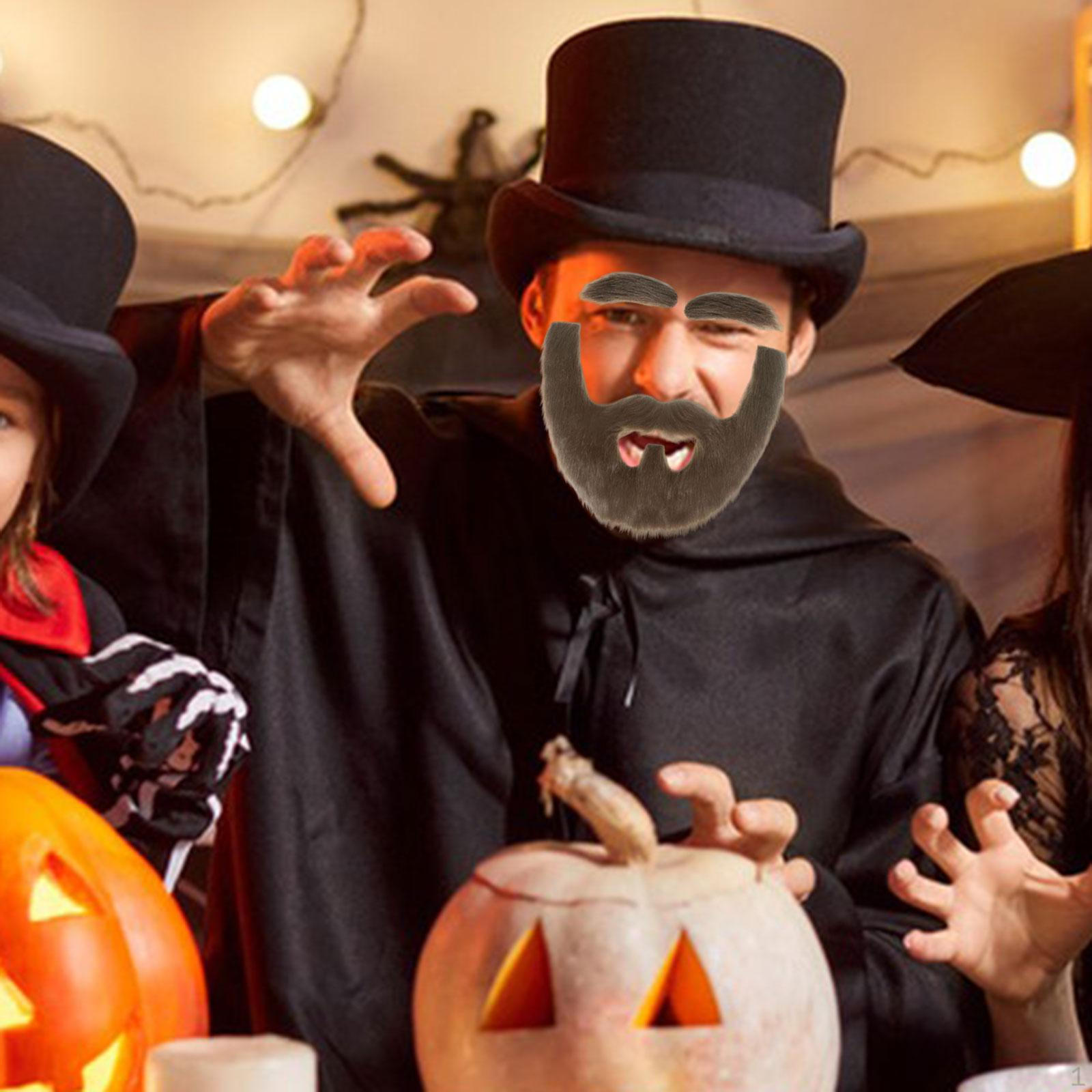 

Самодельная накладная борода, аксессуары для костюма на Хэллоуин, Рождество, оперные представления коричневый