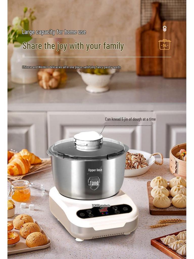 Multifunctional Automatic Dough Mixer and Kneader for Home Use