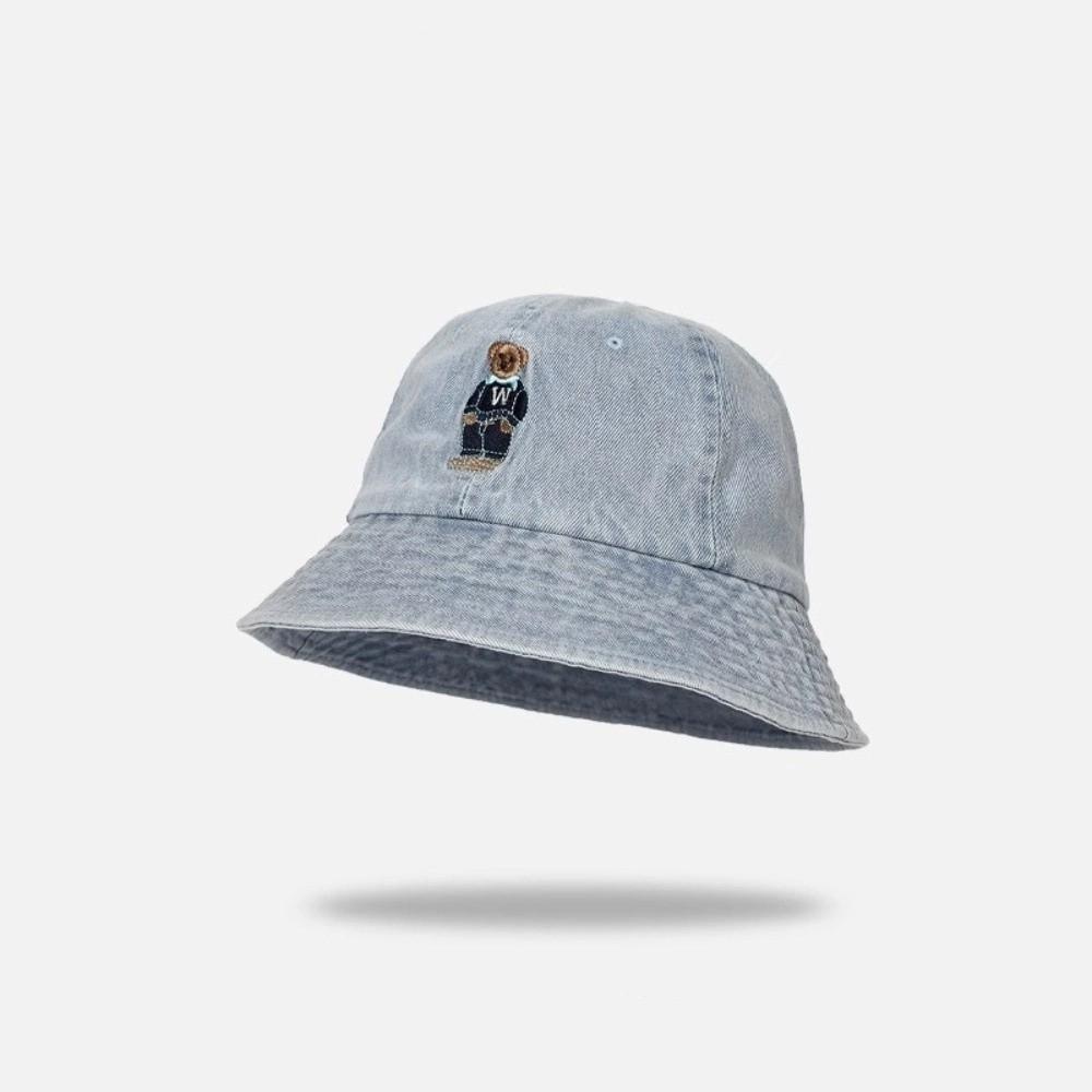 Korean Denim Bucket Cap Versatile Sun Protection Hat Fashion Denim Fishing Cap  Female