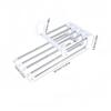 5-Bar Folding Pants Rack with Telescopic Magic Clips - Heavy-Duty Stainless Space-Saving Portable Pants Hanger