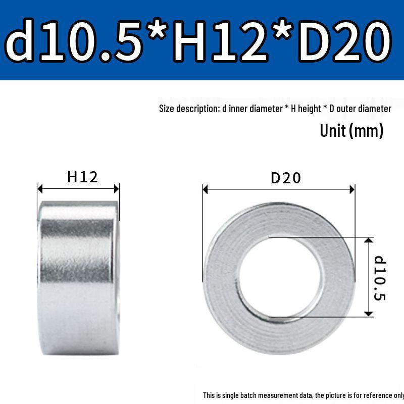 M8M10 Aluminum Alloy Thickened Round Hollow Spacer Sleeve