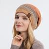 Women's Knitted Gradient Tie Dyed Warm Cap Rainbow Wool Hat CLE