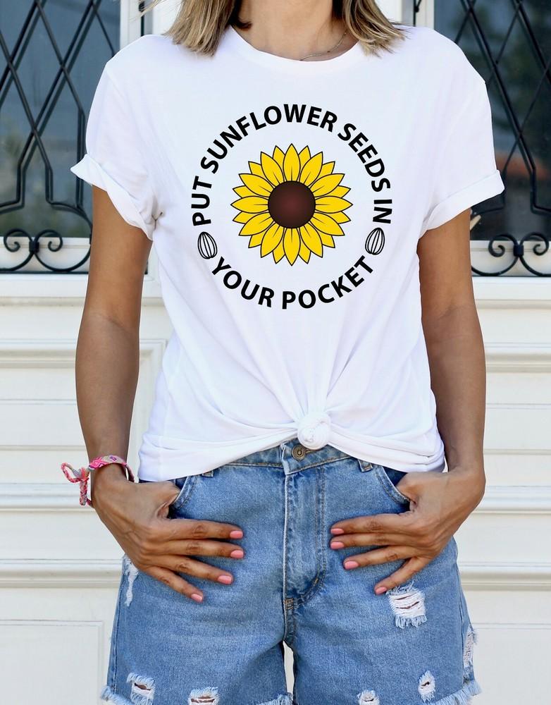 

Sunflower Ukraine T-shirt, Put Sunflower Seeds In Your Pocket, Ukrainian T shirt 2XL