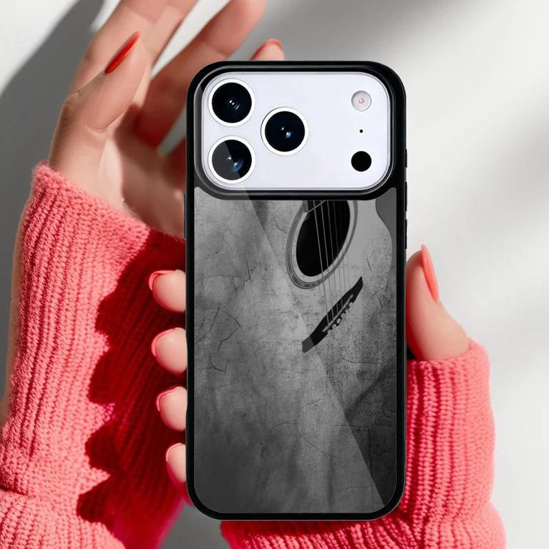 Vintage Music Guitars soft Phone Case for iPhone 17 Air 16e 15 14 13 Pro Max Back Cover for 12 11 Pro Coque
