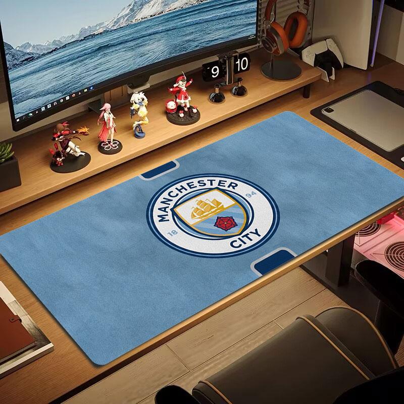 Manchester City F Large Size Mouse Pad Large Gaming Table Cushion Non-slip Laptop Tablet Big Mousepad XXL Mat Mini PC Playmat With Lock edge