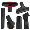Set of 6 Universal Vacuum Cleaner Accessories 32–35 Mm – Bristle Brushes, 2-in-1, Flat, Square (red)