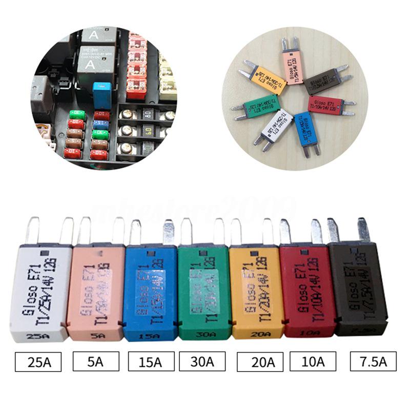 5-30A Automatic Reset DC Circuit Breaker, Car Protector Fuse, 14V Blade Fuse