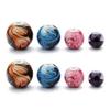 TX66 8mm/10mm 100pcs Retro Mixed Color Ink Wash Style Exquisite Round Beads Jewelry Making Acrylic Bead DIY Bracelet Accessory
