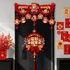Flocking New Year Door Decoration Traditional Zodiac Horse Spring Festival Spring Couplet Good Luck Fu Character Pendant Wedding