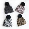Wholesale In Stock Hot Sale High Quality Colorful Unisex Pom Pom Animal Winter Hats Leopard Print Design Cheetah Beanie