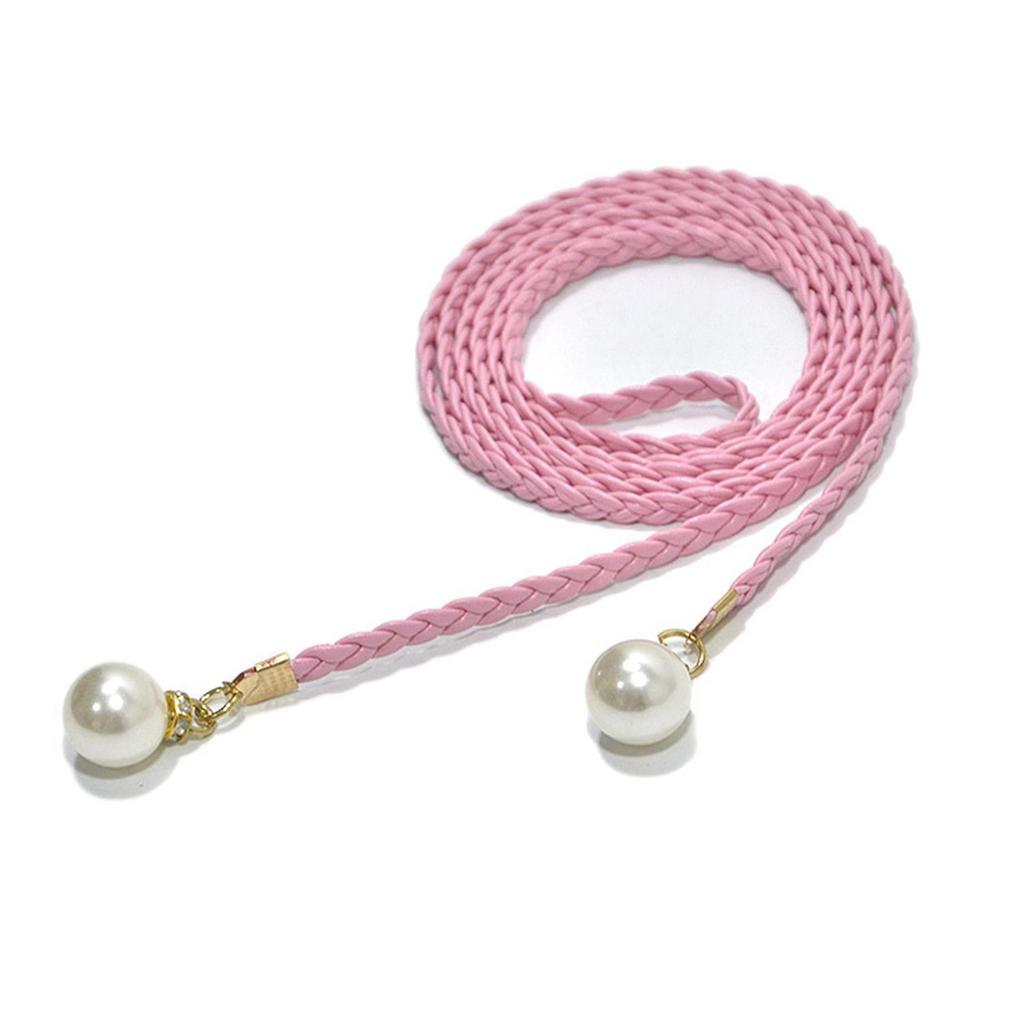 Cinturón de estilo bohemio para mujer, delicado cinturón trenzado con adornos de perlas, cinturón de verano para mujer, cinturón de playa para verano