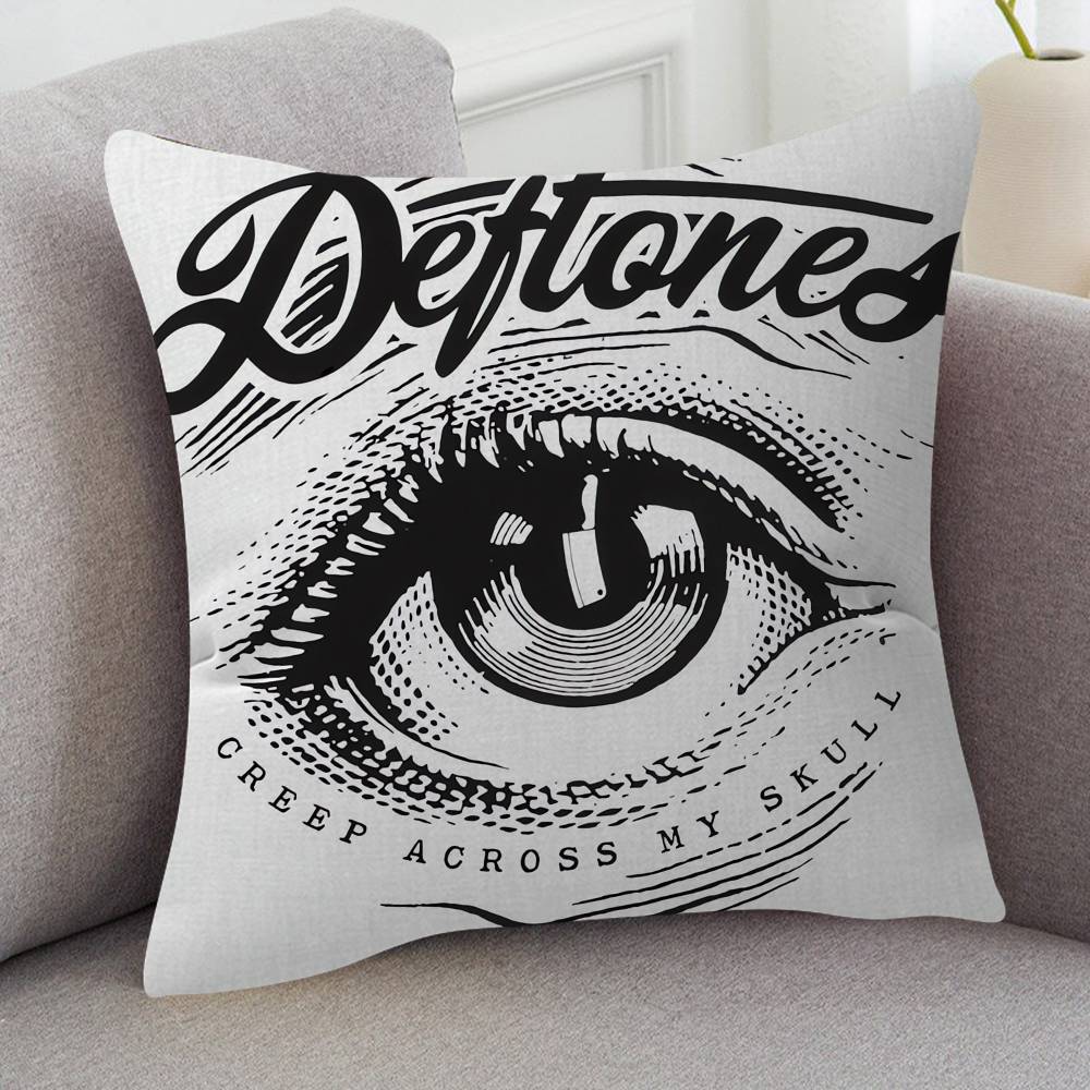 Rock Band Deftones Cute Cartoon L Game Cushion Cover Pillowcase Upholstery Sofa Throw Pillow Home Decor Pillowcas