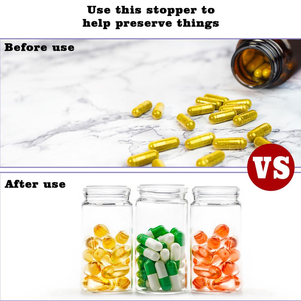 120 Pieces Salt And Pepper Shaker Stoppers 1/2 Inch, 9/16 Inch, 5/8 Inch, 11/16 Inch, 7/8 Inch And 7/16 Inch Plastic Salt Shaker