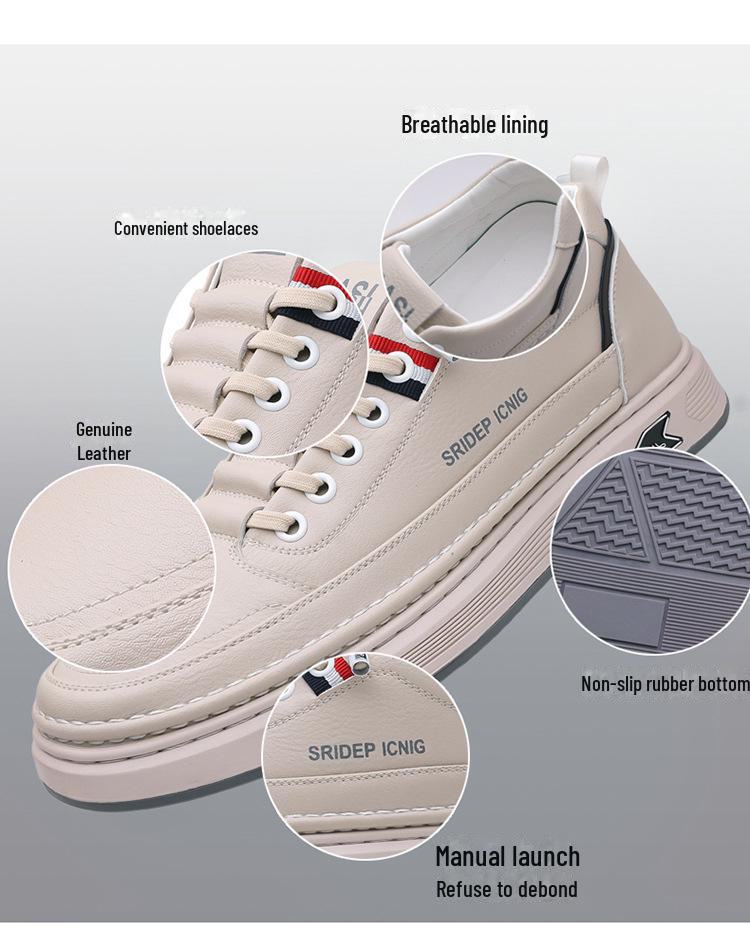 2025 Herren Freizeitschuhe aus weichem Leder – Frühling & Herbst, Bequem, Vielseitig, Trendiges Design