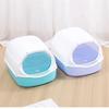 Kitty Semi-Enclosed Cat Litter Box - Splashproof Cat Tray/Toilet Cleaning Basin Supplies Suitable for Kitten Pet Toilet Bedpan