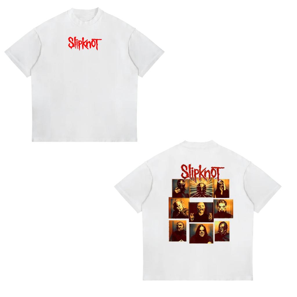 Slipknot Prepare for Hell Album Poster Graphic Print Tshirt Unisex Women Loose Casual Oversized Short Sleeved Street Hip Hop Tees