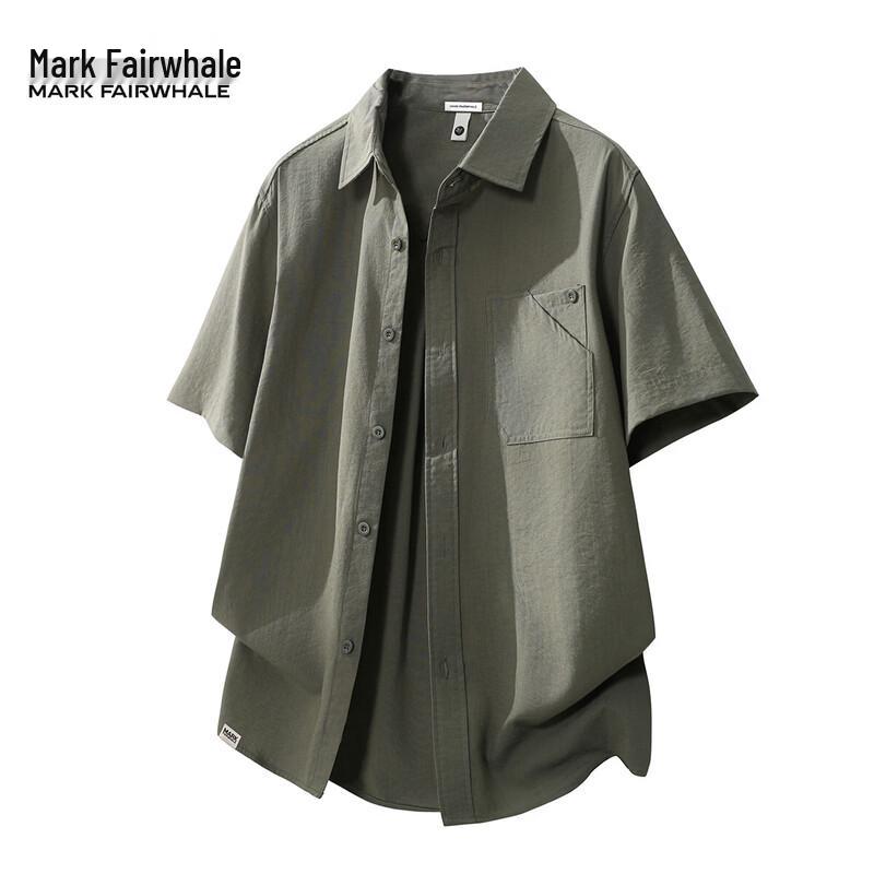 Mark Fairwhale Men's Ice Silk Quick-Dry Business Casual Long Sleeve Shirt