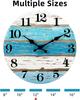 12 Zoll Stille Wanduhr Blaue Ozean Stil Dekorativ Batteriebetrieben für Wohnzimmer Küche Schlafzimmer 03