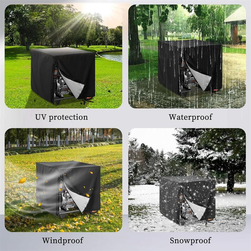 Waterproof Generator Cover,210D Oxford Fabric Covers Heavy Duty Outdoor Generator Cover for 3000-5000 Watt Generators (26 x 20 x 20 inch)