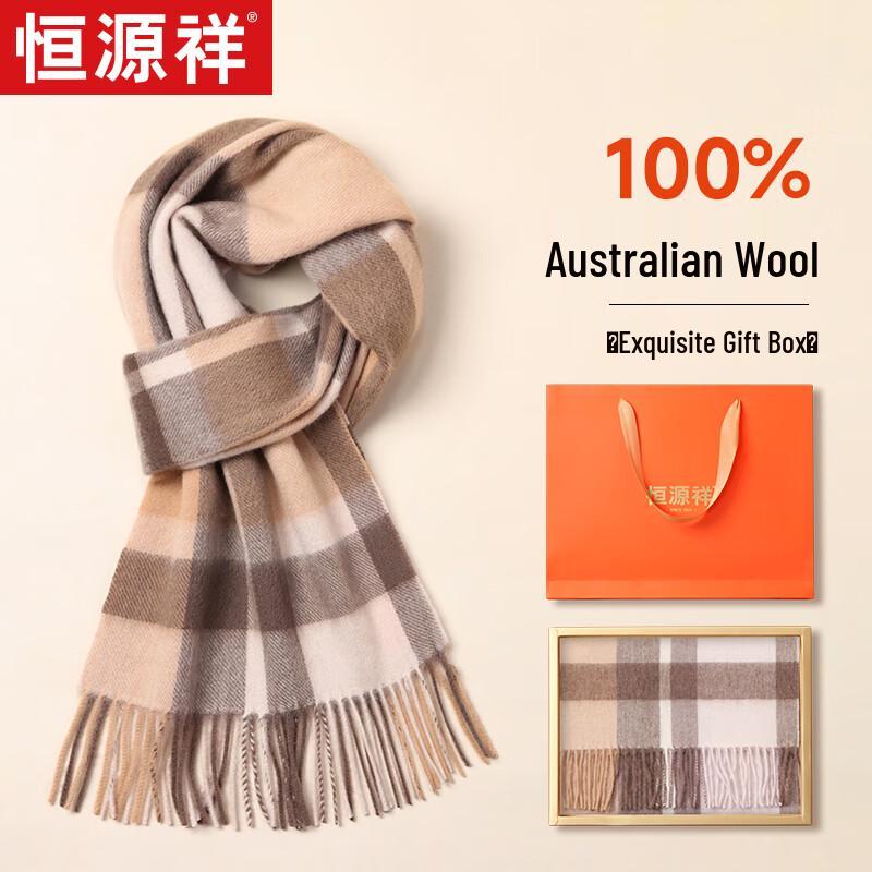 Hengyuanxiang Women s Winter Wool Plaid Scarf Shawl