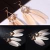 Women Summer Fashion Bohemian Tibetan Vintage Feather Dangle Drop Earrings Pendant Women Earrings Accessories Creative Gifts