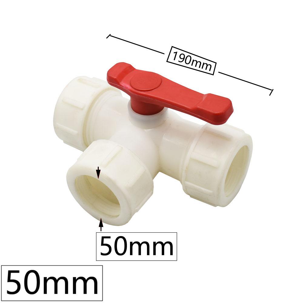 20/25/32/40/50/63mm PE Tube Connector Fitting Tee Water Splitter Tap Coupler Quick Valve Irrigation Plumbing Coupler