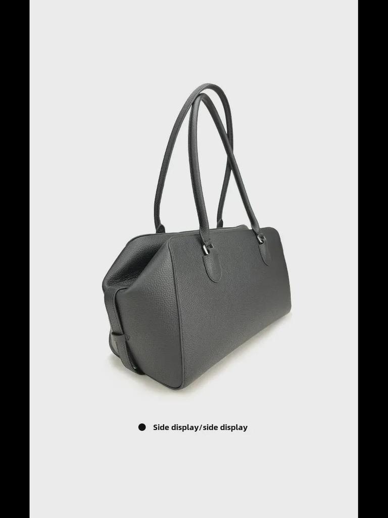 2024 Autumn High-End Urban Women's French Cowhide Tote Shoulder Bag
