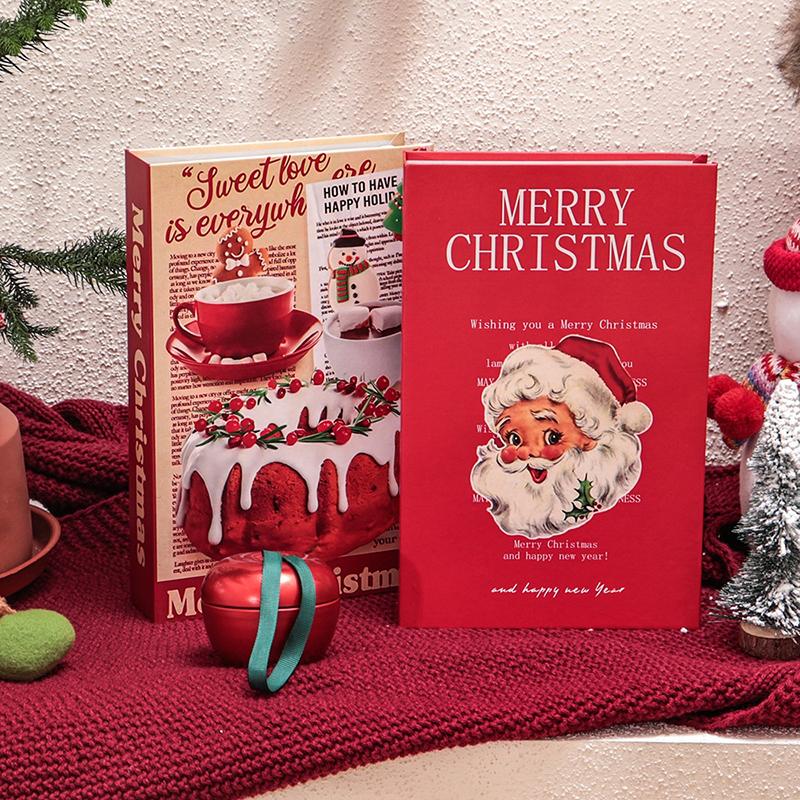 Seria Świąteczna Dekoracja Fałszywych Książek Estetyka Pokoju Dziennego Rekwizyty Dekoracje Książek Wnętrze Ozdoby na Stolik Kawowy Dodatkowe