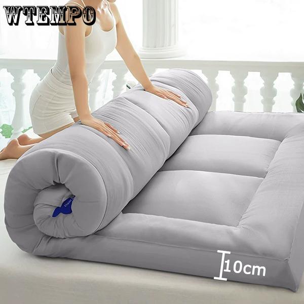 WTEMPO Zimní Zesílená Teplá Matrace z Jehněčí Vlny Domů Jednobarevná Tatami Plyšový Polštář Ložnice Ubytovna Hotel Jednolůžková a Dvojlůžková Pro Osoby Polstrované Prošívané Přikrývky