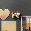 Cat Fridge Decorations 5Pcs Cartoon Refrigerator Magnet Set, Hand-painted Kitten for Whiteboard Photo Holders Locker Whiteboard, Kitchen Decoration