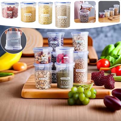 Sealed Kitchen Food Storage Canisters Transparent Large Capacity Grain Fresh Preservation Box Moisture-proof Storage Boxseal Pot