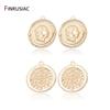 DIY Necklace Pendants Earrings Charms Jewelry Making Accessories  Gold Plated Commemorative Coin Pendant Wholesale