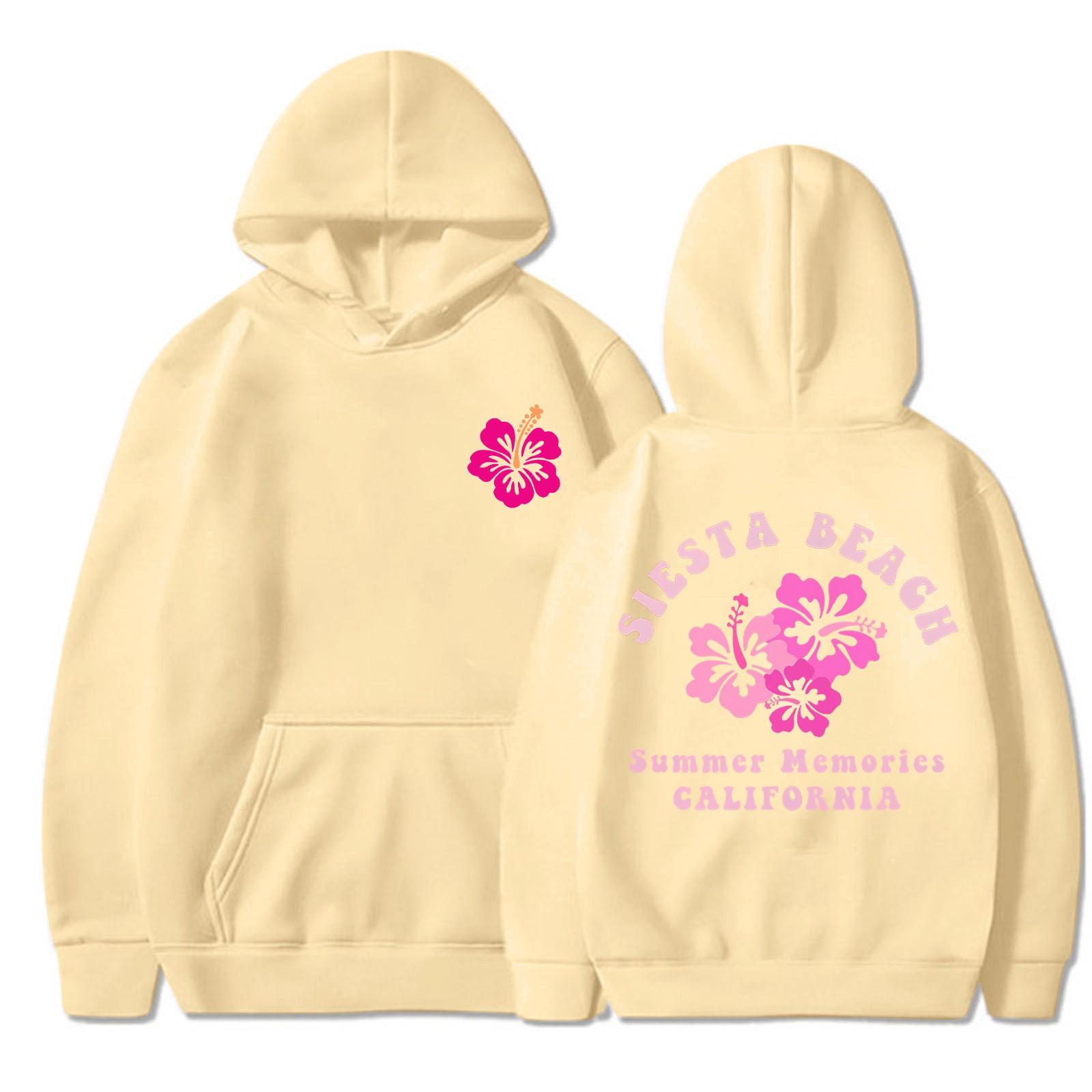 

Женская толстовка с капюшоном и круглым вырезом, длинными рукавами и цветочным принтом XL