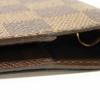 Used Louis Vuitton Damier Card Case, 12564 Agenda PM R20700 8001 Logo Brown Diary with 6 Holes and Checkered Pattern