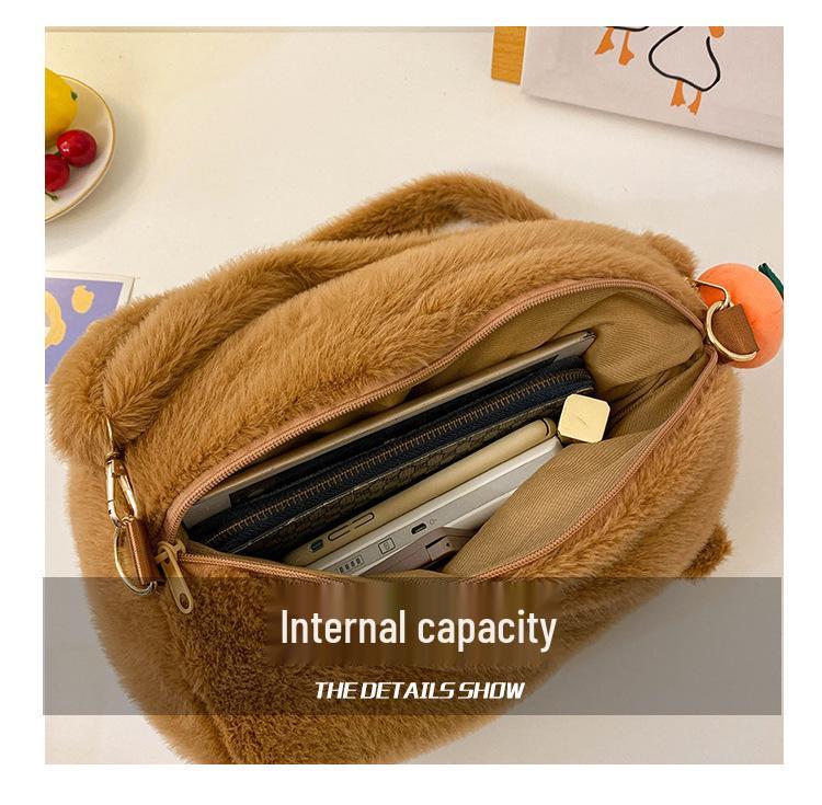 Adorable Capybara Plush Backpack & Shoulder Bag