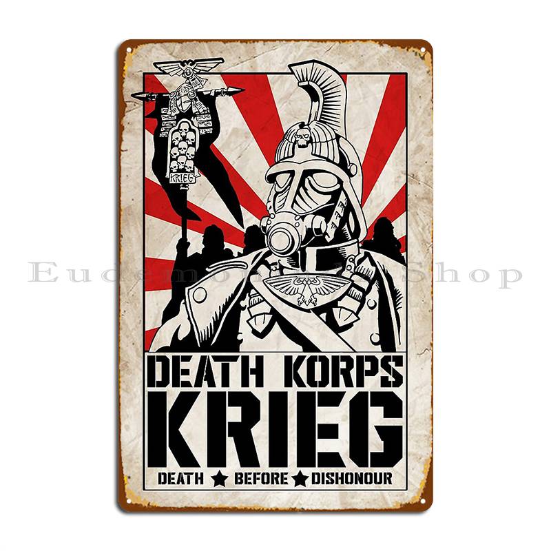 Join The Death Korps Metal Sign Vintage Mural Funny Customized Cave Tin Sign Poster 20x30cm