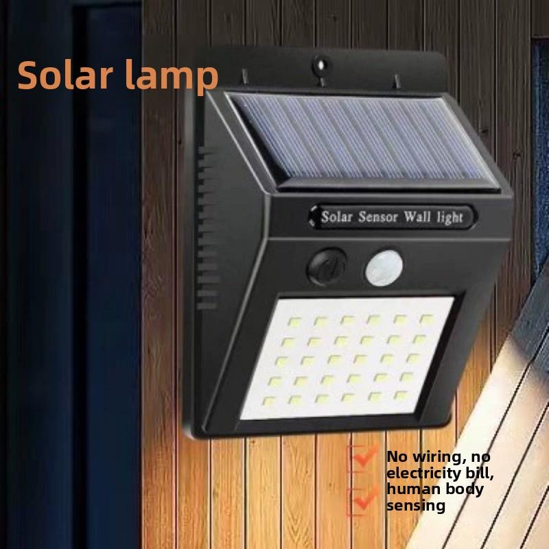 Luz solar LED para exteriores con sensor de movimiento para jardín y patio