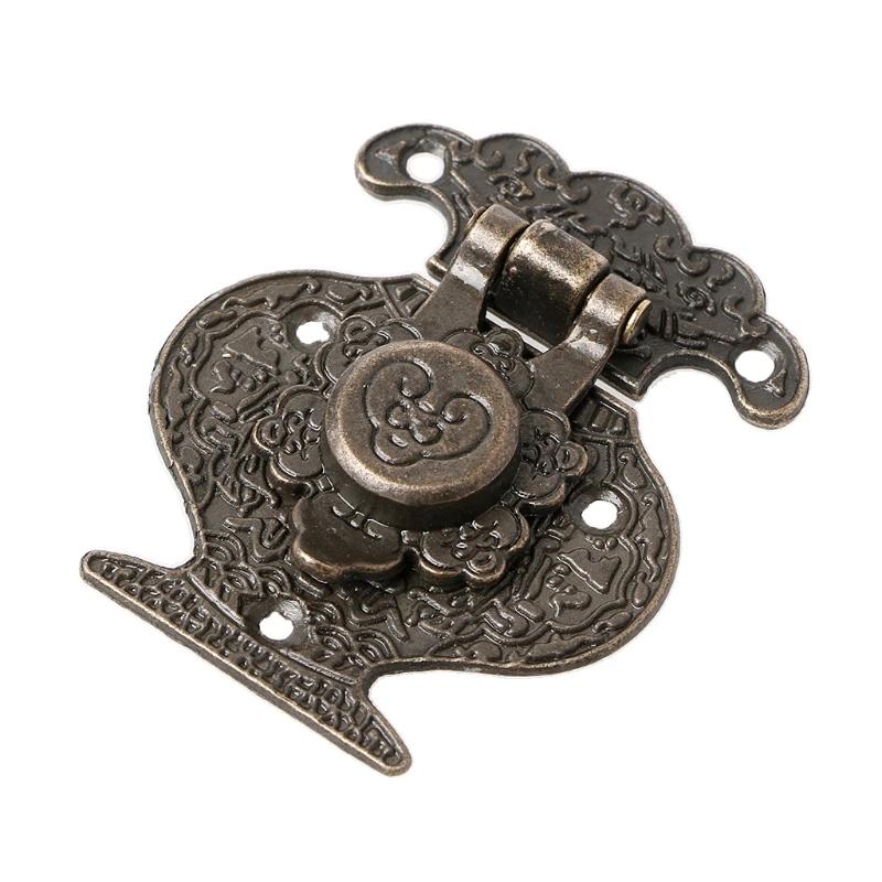 6PC Antique Bronze Hasp Latch Jewelry Wooden Box Mini Cabinet Buckle Lock Decorative jewelry box hardware