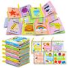 Dr.Rapeti Baby Cloth Picture Book Set 6 Books Bilingual Japanese English Crinkle Sound Whistle Soft Washable Bath Toy Early Education Parenting Baby