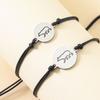 2 Stück Pinky Promise Armband Bär Anhänger Seilkette Distanz Geflochtene Armbänder für Mama Sohn Schwestern Beste Freunde